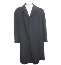 Charcoal Gray 100% Cashmere Long Coat Men&#39;s 46 Emidio Tucci  England XL - £70.22 GBP