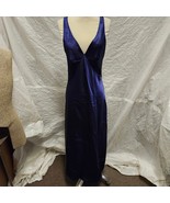 Natori Women&#39;s Navy Blue Floor-Length Sleeveless Dress, V-neck  - £116.76 GBP