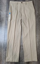 Haggar NWT Men&#39;s 36W 32L Tan Classic Fit Shirt Gripper Dress Pants BY - $16.04