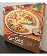 New In Box Good Cook 14.75 Inch Pizza Stone with Rack OvenFresh Stonewar... - $39.04 CAD