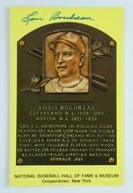 Lou Boudreau Signed HOF Plaque Postcard Hall of Fame Cleveland Indians - £3.93 GBP
