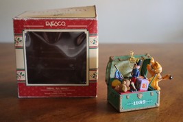 REPAIRED Vtg ENESCO 1989 Mine All Mine Garfield Cat Christmas Ornament T... - $11.35