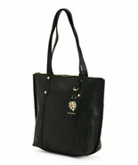 NEW TOMMY BAHAMA BLACK LEATHER TOP ZIP TOTE BAG $248 - £84.94 GBP