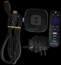 Roku 3 (3rd Generation) Media Streamer 4200X - Black- Remote,HDMI &amp; Powe... - $228.43 MXN