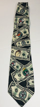 Looney Tunes Mania 1995 Warner Brothers Tie With Money Print &amp; Taz Martian Bugs - £3.98 GBP