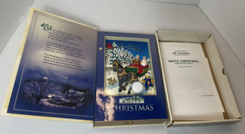 Mr. Christmas 2001 Animated Musical Book - White Christmas rare - $23.36