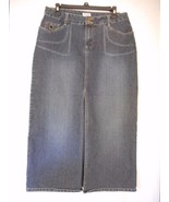 no boundaries stretch Juniors Size 9 Blue Denim Longer Skirt - $11.99