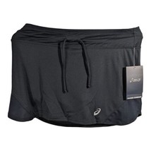 Asics Womens Skort Front Drawstring Skirt with Shorts Small Black Stretc... - £22.87 GBP