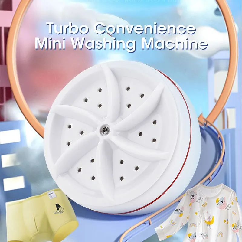 Mini Washing Machine USB Rotating Turbine Portable Washing Machine For S... - $5.94