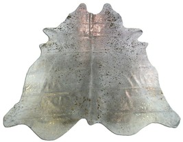 Bronze Cowhide Rug Size: 8 1/4&#39; X 7&#39; Grey/Bronze Acid Washed Cowhide Rug O-616 - £193.98 GBP