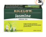 3x Boxes Bigelow Natural Jasmine Green Tea | 20 Pouches Per Box | .91oz - £16.61 GBP