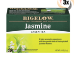 3x Boxes Bigelow Natural Jasmine Green Tea | 20 Pouches Per Box | .91oz - $20.68