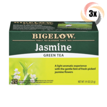 3x Boxes Bigelow Natural Jasmine Green Tea | 20 Pouches Per Box | .91oz - £16.63 GBP