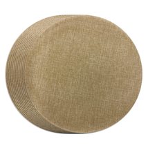 Burlap Inspired Round Placemats - 11 3/4 Inch Circle Rustic Burlap Inspi... - £14.17 GBP