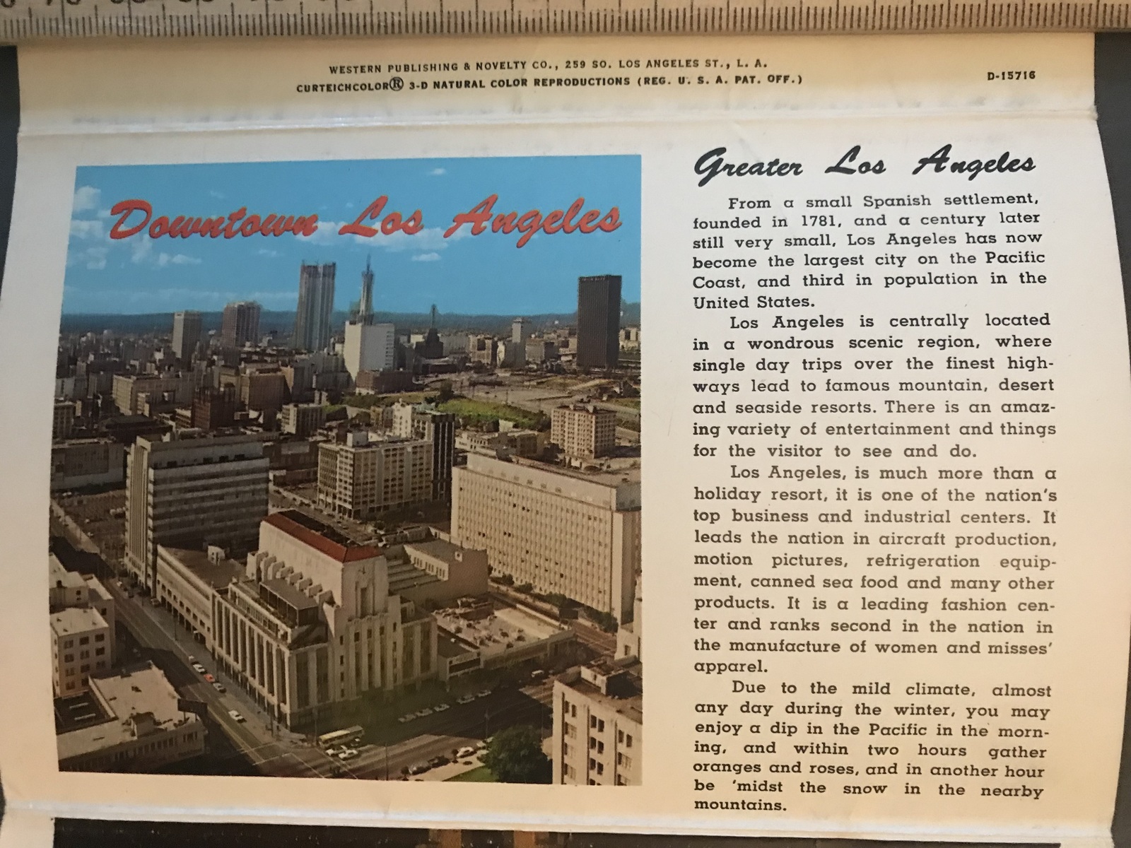 1969 Los Angeles 12 Postcard Foldout Set Item image 6