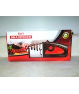 Brand New 4 in One Sharpener For Knives And  Scissors, Diamond, Tungsten... - $13.57 CAD