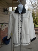 NWOT ALFRED DUNNER FAB WINTER WHITE&amp;BLACK JACKET 14 - £23.69 GBP