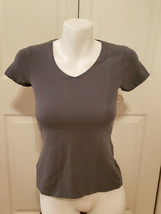 Lord &amp; Taylor Women&#39;s Size Small Gray Short Sleeve Tee T-Shirt - £7.87 GBP