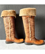 Born Oakdale Over the Knee Shearling &amp; Brown Leather Boots - Women&#39;s Siz... - $1,766.07 MXN