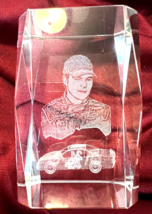 Jeff Gordon Laser Engraved Crystal 2&quot;x3&quot;x2&quot; NASCAR #24 Dupont NJ3 - £10.83 GBP