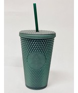 Starbucks Grande Tumbler Studded Matte Green Diamond Rubberized Cold Cup... - £32.52 GBP