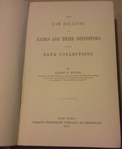 Bolles, Albert S., The Law Relating to banks and Their Depositors and to Bank Co - £1,562.90 GBP
