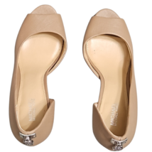Michael Kors Tan Cutout Peep Toe Pumps Size 7 1/2 M image 6