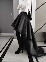 BLACK High-low Tulle Skirt Custom Plus Size Prom Party Tulle Maxi Skirt image 3