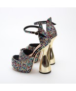 High-Heeled Artificial Diamond Shoes - $247.95