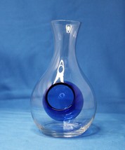 Japanese Cold Sake Bottle with Ice Pocket Clear Vase with Blue Ice Pocket - £11.28 GBP