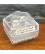 Vintage Jewelry Ring Box Clear Plastic Diamond Cut Mount St. Helens - $29.69