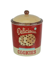 Scratch &amp; Dent Antiqued Finish Ceramic Cookie Jar Food Safe Sealed Lid - $39.59
