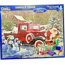 Santas Ford Truck Vintage Look 1000 pc Christmas Holiday Puzzle 24x30 Se... - £13.10 GBP