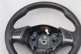 2012-16 Fiat 500 Abarth Steering Wheel RED STITCHING Flat Bottom image 3