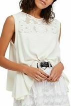 Free People Womens Top Meant To Be Lace Detailed Ivory White Size Xs OB778759 - £31.41 GBP