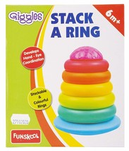 Funskool Giggles Stack A Ring Toy for 6m+ Infant Kids Game Multi Color F/Ship - £27.71 GBP