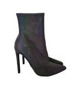 Steve Madden Black Reflective Irredescent Whimsy Heeled Boots Womens Size 7 - £23.44 GBP