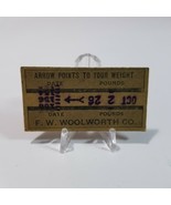 Vintage F. W. Woolworth Co. Weight and Fortune Ticket Oct 2, 1926 156# - $19.68