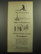 1956 Pan American Airlines Ad - Pan Am now flies daily to Scandinavia - £14.78 GBP