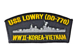 Uss Lowry DD-770 Patch Wwii Korea Vietnam Destroyer Us Navy Espirito Santo - £15.45 GBP