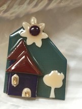 Estate Large Purple with Burgundy Roof Jeweled Windows &amp; White Flower Sun House  - £8.23 GBP