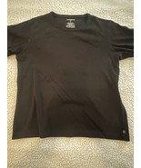 Liz Claiborne Black Large Short Sleeve Shirt - $146.70 MXN