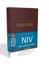 NIV, Pew and Worship Bible, Large Print, Hardcover, Burgundy, Comfort Print C... - £22.19 GBP