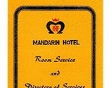 Mandarin Hotel Taipei Taiwan Room Service Menu &amp; Directory of Services 1967 - $41.71