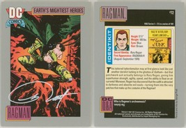 1991 DC Comics SIGNED George Pratt Super Hero Art Card ~ Ragman - £7.75 GBP