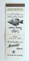 Archdale&#39;s North - Land &#39;O Lakes, Wisconsin Restaurant 20 Strike Matchbook Cover - $2.00