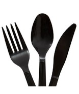 (16 Forks, 16 Spoons &amp; 16 Knives) (Black) - $6.92