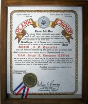 October 18, 1977 U.S. Navy Plank Owner Certificate U.S.S. Eisenhower CVN-69 - £53.93 GBP