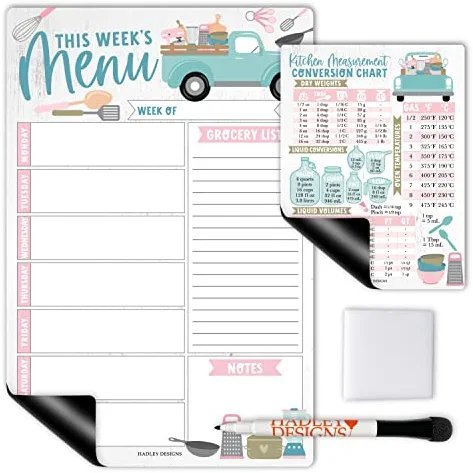 Truck Magnetic Meal Planner | Weekly | Calendar &amp; Planners - $21.99