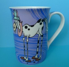 VTG Pottery Collectibles VASA New Bone China Violet MUG Cup w/ Horse pattern - £11.94 GBP